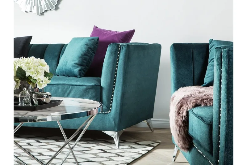 Sohva Gaula 3:n ist - Sininen - Huonekalut - Sohva - 3:n istuttava sohva