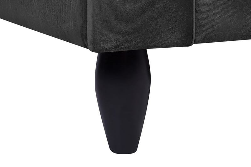 Sohva Hoti Sametti - Musta - Huonekalut - Sohva - 3:n istuttava sohva