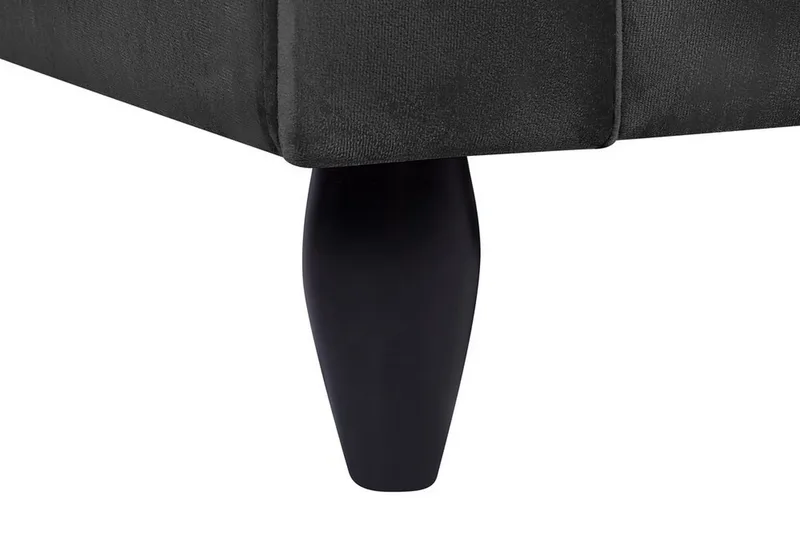 Sohva Hoti Sametti - Musta - Huonekalut - Sohva - 3:n istuttava sohva