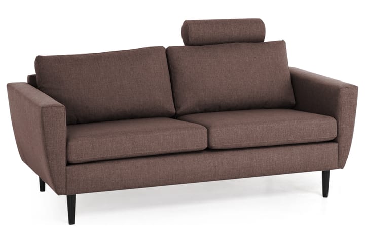 Sohva Hudson 3:n ist - Ruskea/Musta - 3:n istuttava sohva - Sohva