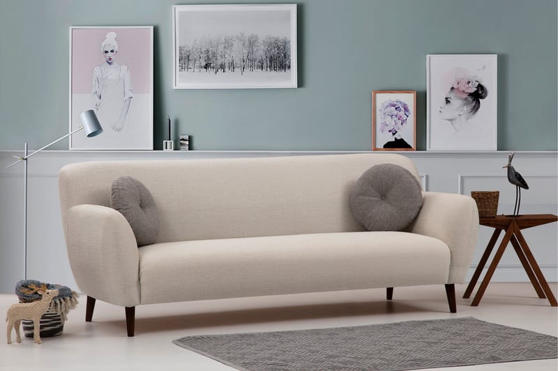 Sohva Kellett 3:n ist - Beige - Huonekalut - Sohva - 3:n istuttava sohva