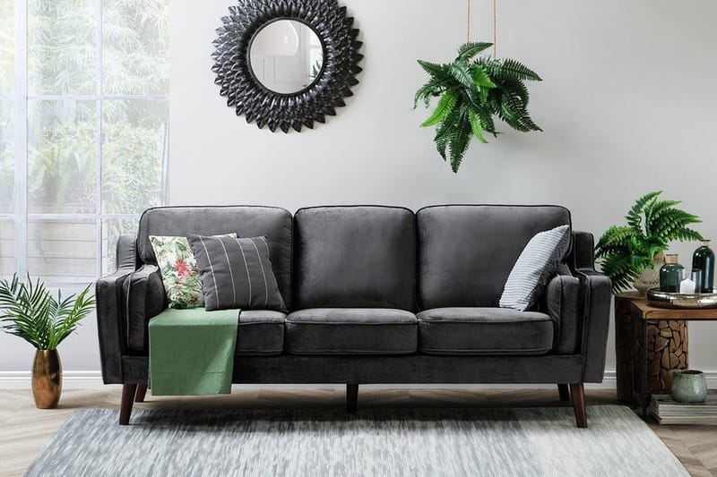 Sohva Lokka 3:n ist - Harmaa - Huonekalut - Sohva - 3:n istuttava sohva