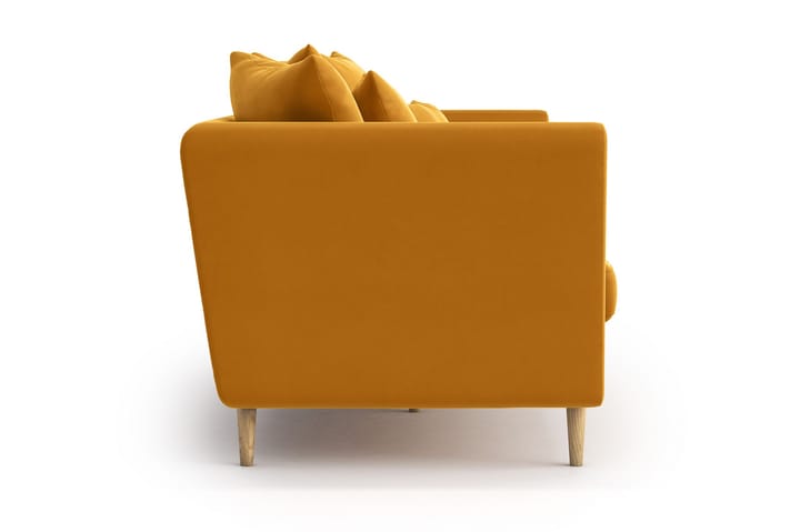 Sohva Malanie 3:n ist - Keltainen - 3:n istuttava sohva - Sohva