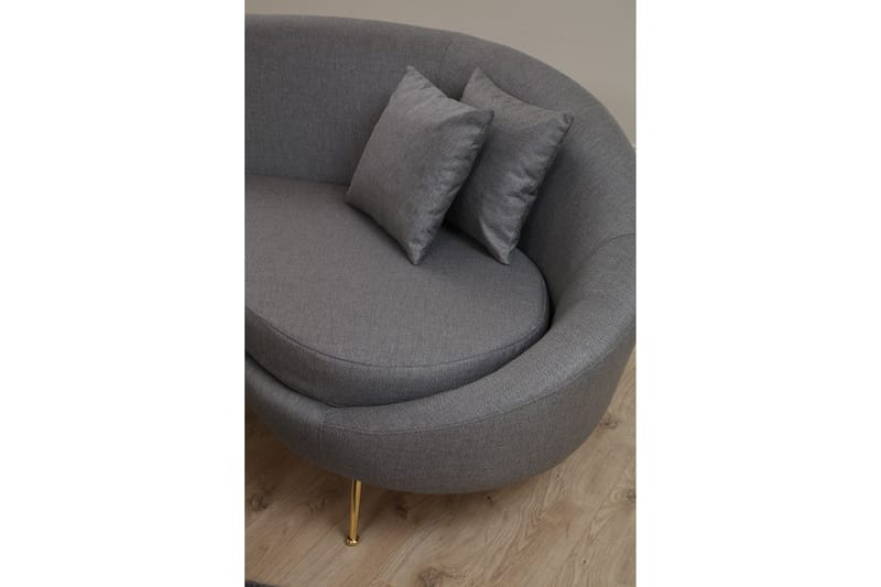 Sohva Redcliffe 3:n ist Kaareva - Tummanharmaa - Huonekalut - Sohva - 3:n istuttava sohva