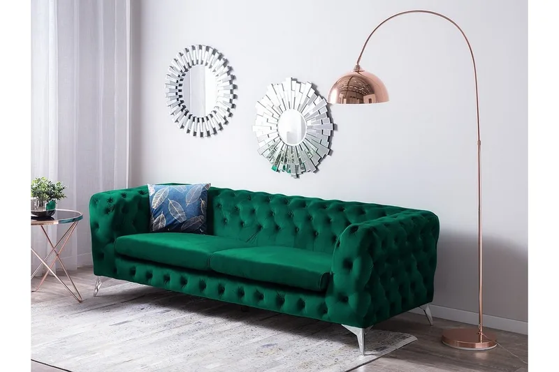 Sohva Sotra 2-4:n ist - Vihreä - Huonekalut - Sohva - 3:n istuttava sohva