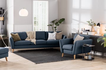 Trend 3-istuttava Kangassohva - Sininen - Huonekalut - Sohva - 3:n istuttava sohva