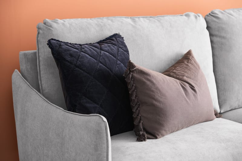 Trend Lyx 3-istuttava Kangassohva - Vaaleanharmaa - Huonekalut - Sohva - 3:n istuttava sohva