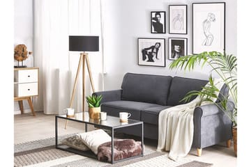 Warmoth sohva rullakäsinojilla kangasta - Harmaa - Huonekalut - Sohva - 3:n istuttava sohva