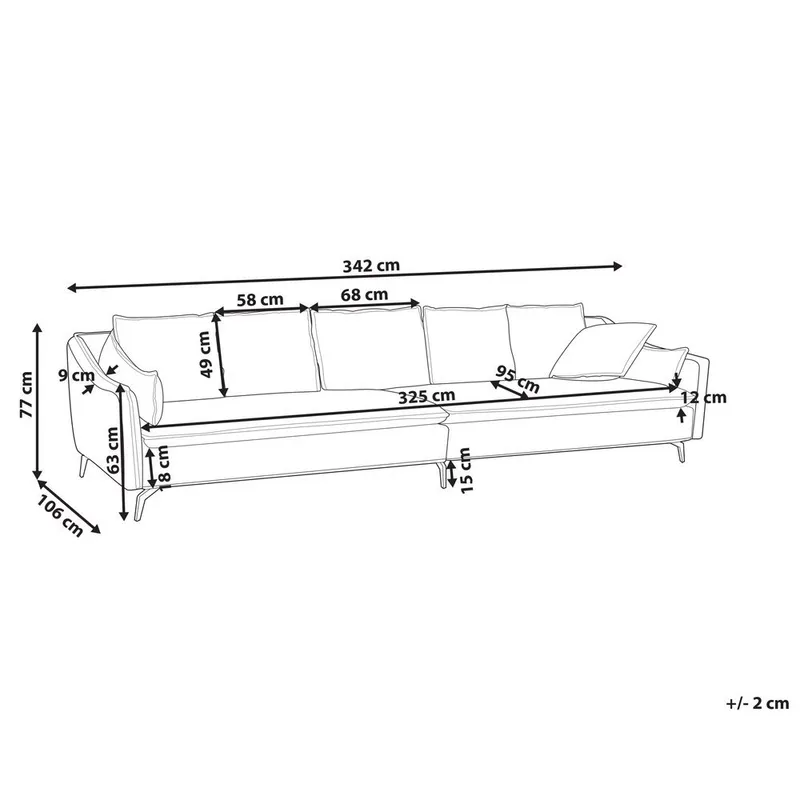 4-istuttava sohva Aure - Sininen - Huonekalut - Sohva - 4:n istuttava sohva