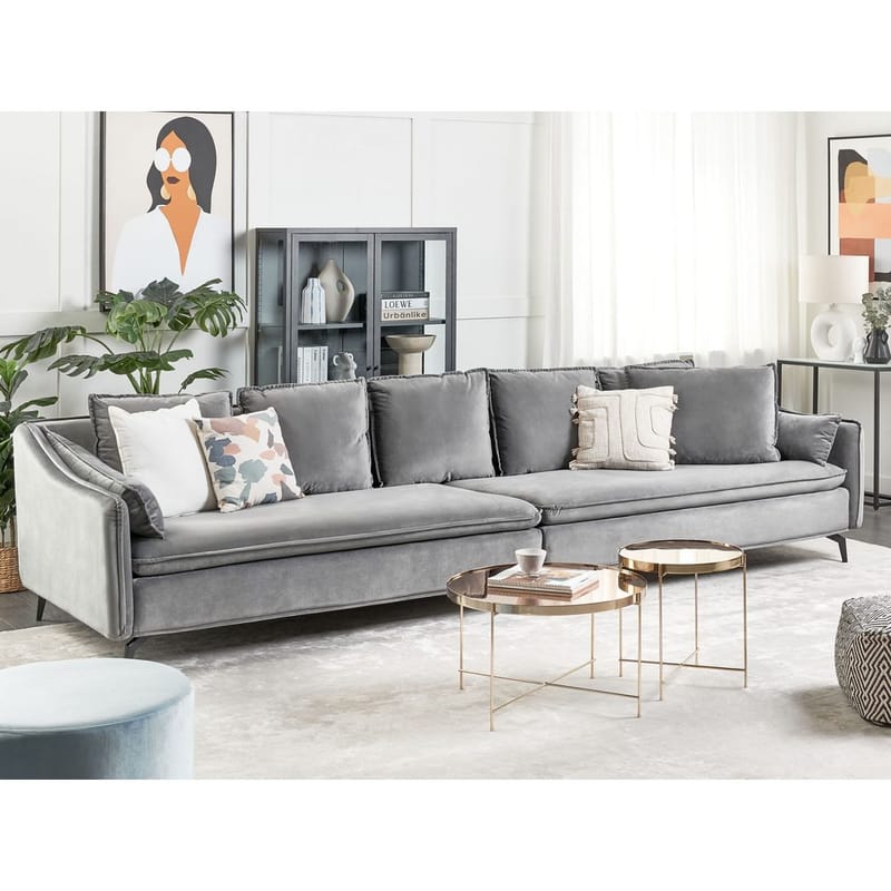 4-istuttava sohva Aure - Vaaleanharmaa - Huonekalut - Sohva - 4:n istuttava sohva