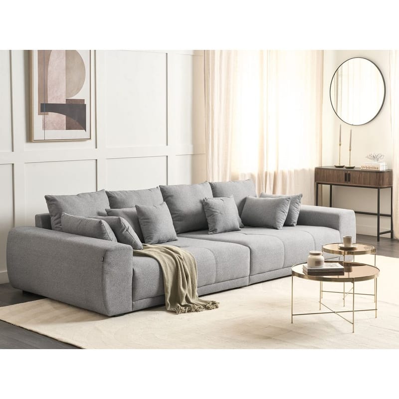 4-istuttava sohva Torpo - Harmaa, Musta - Huonekalut - Sohva - 4:n istuttava sohva