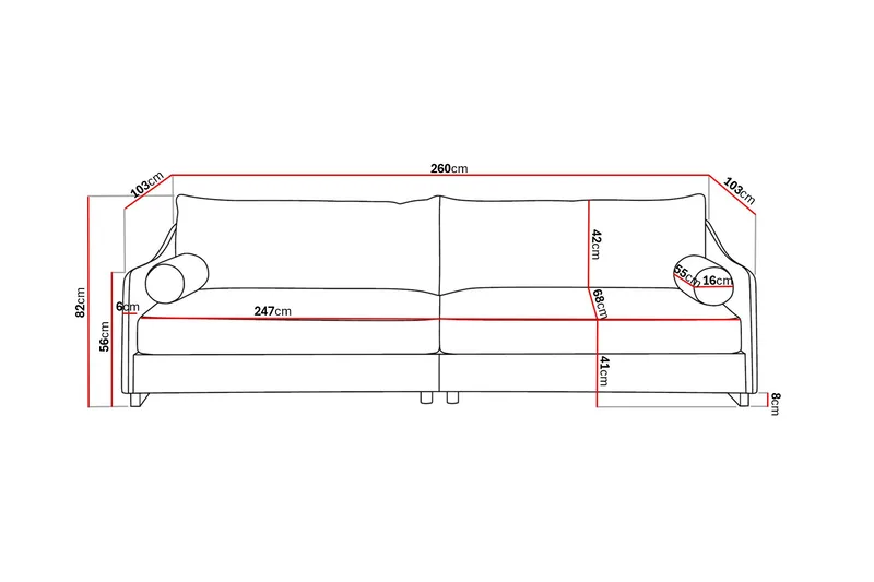 4-sits Soffa Scandinavian Choice Bluvel 48 - Huonekalut - Sohva - 4:n istuttava sohva