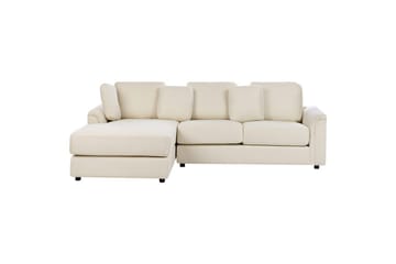 4-sitssoffa Beliani Kohlo Beige/svart, Högervänd Beige||Black Left-faced - Huonekalut - Sohva - Sohvaryhmä