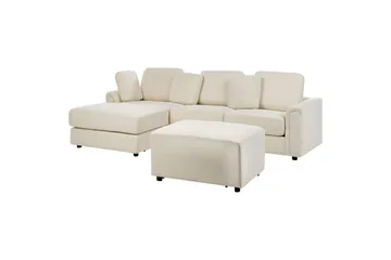 4-sitssoffa Beliani Kohlo Beige/svart, Högervänd Beige||Black Left-faced - Huonekalut - Sohva - Sohvaryhmä