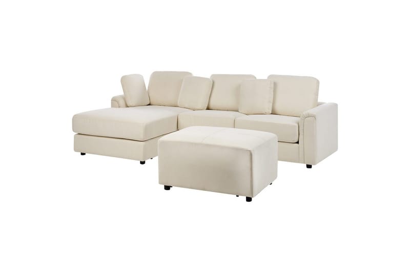 4-sitssoffa Beliani Kohlo Beige/svart, Högervänd Beige||Black Left-faced - Huonekalut - Sohva - Sohvaryhmä