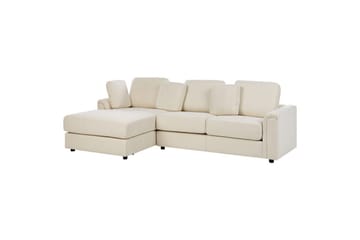 4-sitssoffa Beliani Kohlo Beige/svart, Högervänd Beige||Black Left-faced - Huonekalut - Sohva - Sohvaryhmä