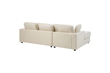 4-sitssoffa Beliani Kohlo Beige/svart, Högervänd Beige||Black Left-faced - Huonekalut - Sohva - Sohvaryhmä
