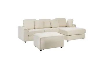4-sitssoffa Beliani Kohlo Beige/svart, Högervänd Beige||Black Right-faced - Huonekalut - Sohva - Sohvaryhmä