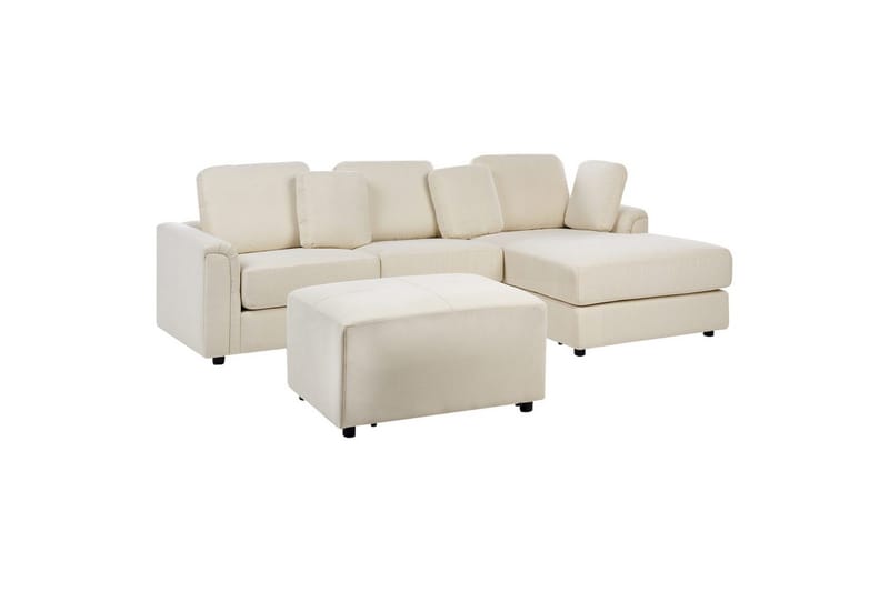 4-sitssoffa Beliani Kohlo Beige/svart, Högervänd Beige||Black Right-faced - Huonekalut - Sohva - Sohvaryhmä