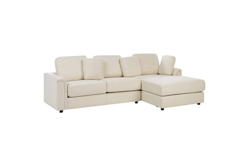 4-sitssoffa Beliani Kohlo Beige/svart, Högervänd Beige||Black Right-faced - Huonekalut - Sohva - Sohvaryhmä
