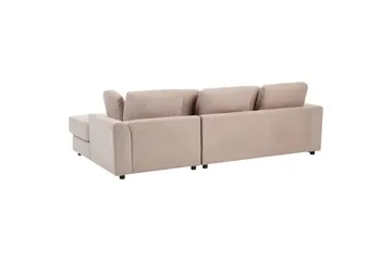4-sitssoffa Beliani Kohlo Beige/svart, Högervänd Taupe Right-faced - Beige - Huonekalut - Sohva - Sohvaryhmä