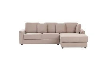 4-sitssoffa Beliani Kohlo Beige/svart, Högervänd Taupe Right-faced - Beige - Huonekalut - Sohva - Sohvaryhmä