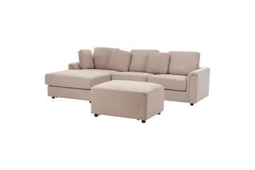 4-sitssoffa Beliani Kohlo Beige/svart, Högervänd Taupe||Black Left-faced - Huonekalut - Sohva - Sohvaryhmä
