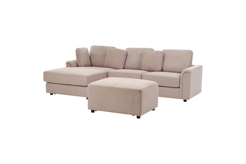 4-sitssoffa Beliani Kohlo Beige/svart, Högervänd Taupe||Black Left-faced - Huonekalut - Sohva - Sohvaryhmä