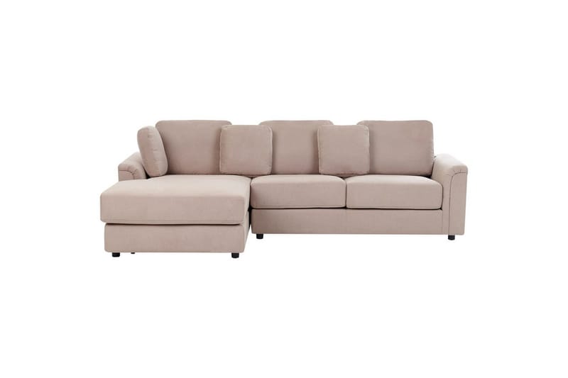 4-sitssoffa Beliani Kohlo Beige/svart, Högervänd Taupe||Black Left-faced - Huonekalut - Sohva - Sohvaryhmä