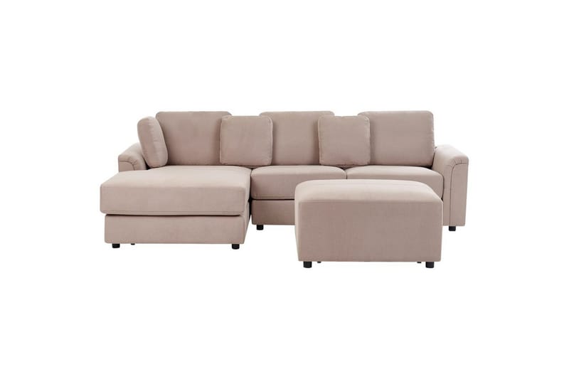 4-sitssoffa Beliani Kohlo Beige/svart, Högervänd Taupe||Black Left-faced, undefined