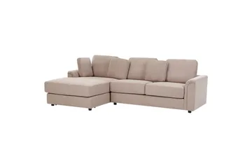 4-sitssoffa Beliani Kohlo Beige/svart, Högervänd Taupe||Black Left-faced - Huonekalut - Sohva - Sohvaryhmä