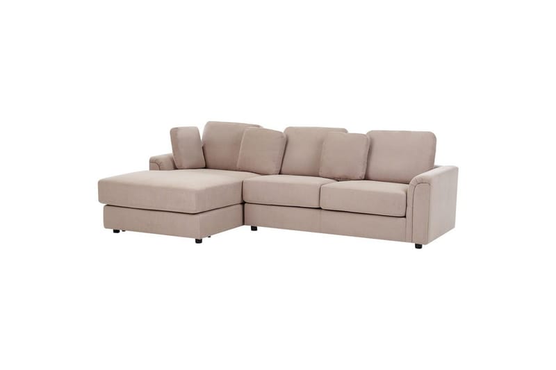 4-sitssoffa Beliani Kohlo Beige/svart, Högervänd Taupe||Black Left-faced - Huonekalut - Sohva - Sohvaryhmä