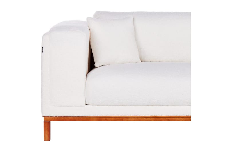 4-sitssoffa Beliani Veng Beige, ljust trä White||Light colored wood - Huonekalut - Sohva