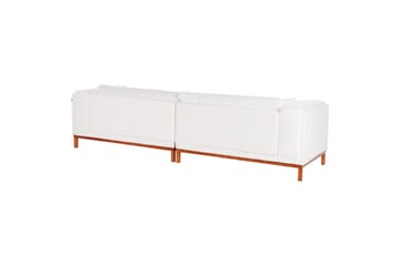 4-sitssoffa Beliani Veng Beige, ljust trä White||Light colored wood - Huonekalut - Sohva - 4:n istuttava sohva