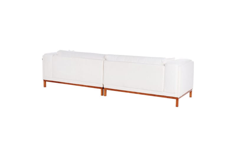 4-sitssoffa Beliani Veng Beige, ljust trä White||Light colored wood - Huonekalut - Sohva