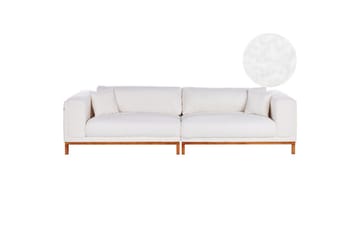 4-sitssoffa Beliani Veng Beige, ljust trä White||Light colored wood - Huonekalut - Sohva - 4:n istuttava sohva