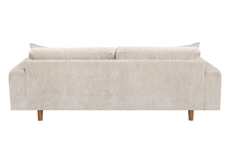 4:n ist Samettisohva Sarnon - Beige/Tammi - Huonekalut - Sohva - 4:n istuttava sohva