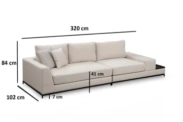 4:n ist Sohva Aitze - Beige - Huonekalut - Sohva - 4:n istuttava sohva