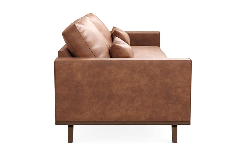 Copenhagen 4-istuttava Keinonahkasohva - Ruskea - Huonekalut - Sohva - 4:n istuttava sohva
