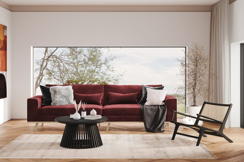 Copenhagen 4-istuttava Samettisohva - Violetti - Huonekalut - Sohva - 4:n istuttava sohva