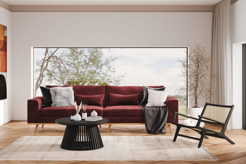 Copenhagen 4-istuttava Samettisohva - Violetti - Huonekalut - Sohva - 4:n istuttava sohva