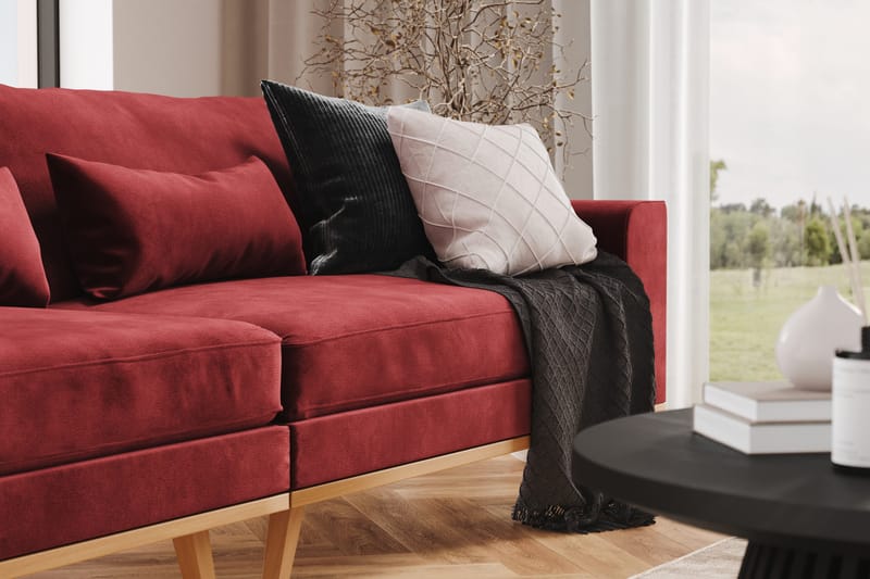 Copenhagen 4-istuttava Samettisohva - Violetti - Huonekalut - Sohva - 4:n istuttava sohva