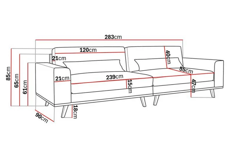 Copenhagen 4-istuttava Sohva Bouclélla - Valkoinen - Huonekalut - Sohva - 4:n istuttava sohva