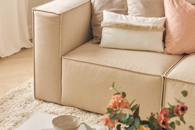 Cubo 4-istuttava Syvä Modulaarisohva Kangas - Beige - Huonekalut - Sohva - 4:n istuttava sohva