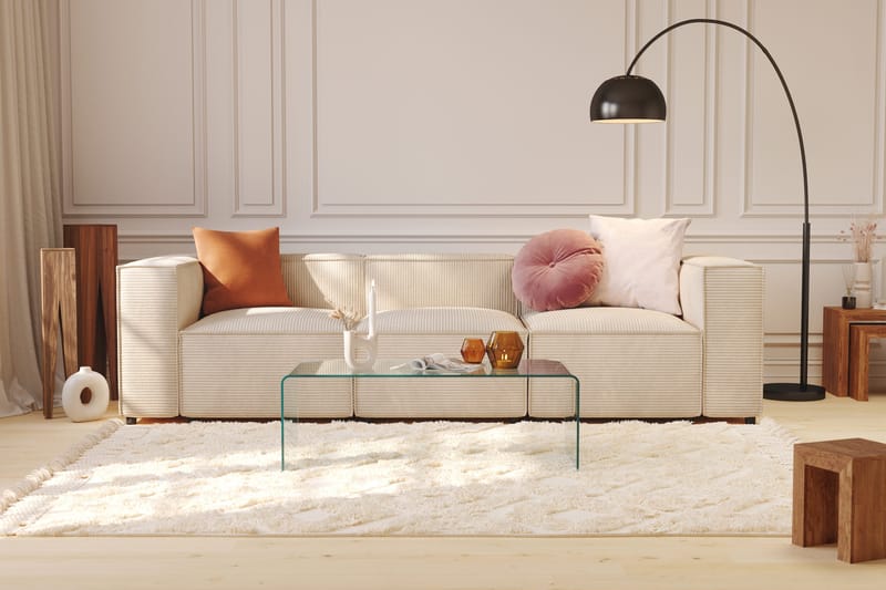 Cubo 4-istuttava Syvä Modulaarisohva Manchester-kankaalla - Beige - Huonekalut - Sohva - 4:n istuttava sohva