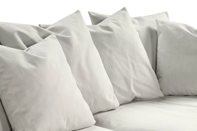 Menard 4-istuttava Syvä Kangassohva - Vaaleanharmaa - Huonekalut - Sohva - 4:n istuttava sohva