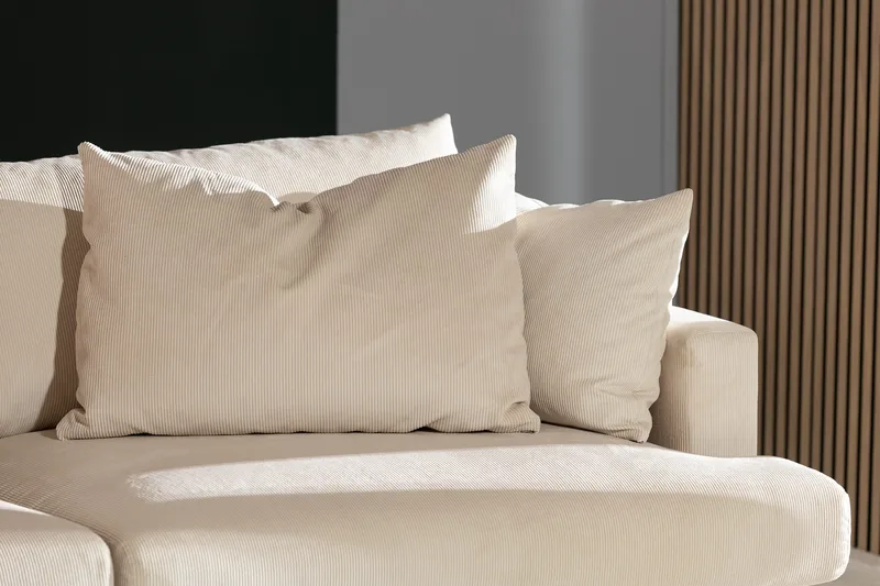 Menard 4-istuttava Syvä Manchestersohva - Beige - Huonekalut - Sohva - 4:n istuttava sohva