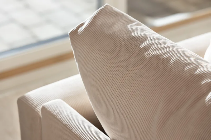 Menard 4-istuttava Syvä Manchestersohva - Beige - Huonekalut - Sohva - 4:n istuttava sohva