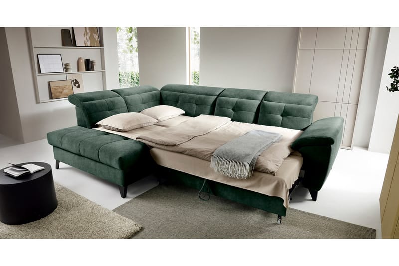 5-istuttava sohva chaiselongue Inferne - Tummanvihreä - Huonekalut - Sohva - Divaanisohva