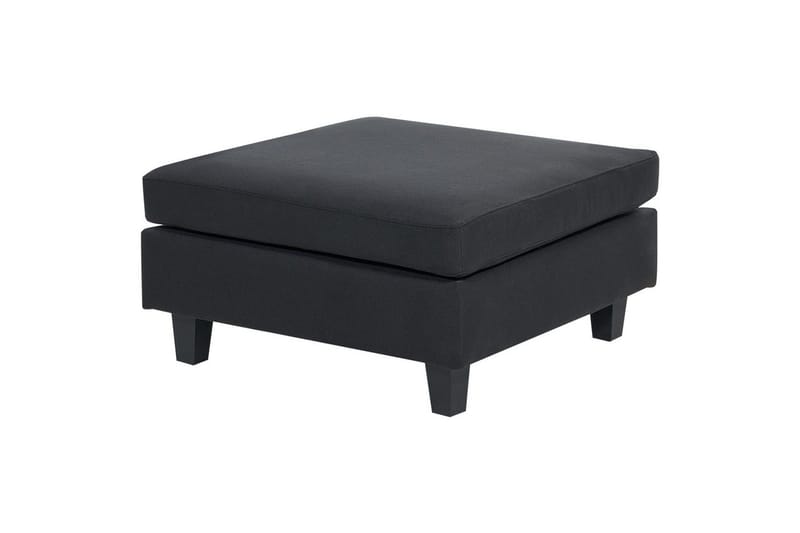 5-sits Hörnsoffa med fotpall Beliani Unstad Beige/svart, Högervänd, Polyester Black - Huonekalut - Sohva - Moduulisohva
